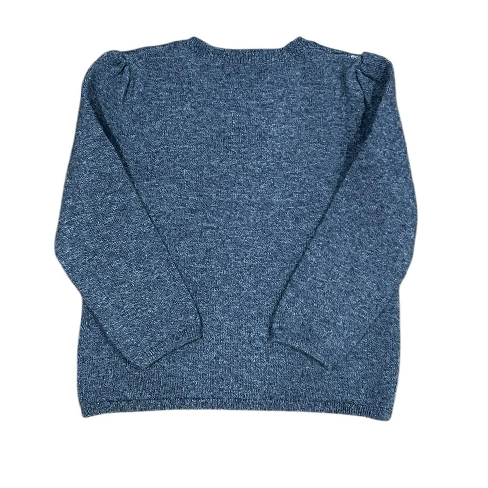 RALPH LAUREN INFANT Sweater Blue Knit HEART Wool 2 Button Size 24M - Picture 3 of 12